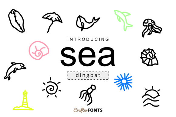 Download Sea Doodle Font - Premium Bundle
