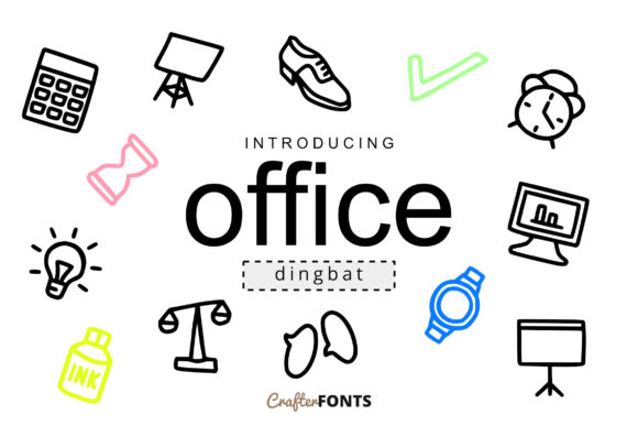 Download Office Doodle Font - Premium Bundle